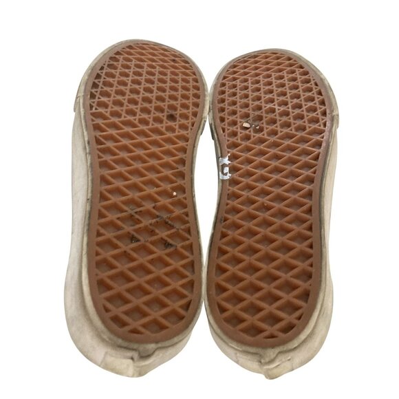 Vans Old Skool unisex size  Womens 7.5 Mens 6 Beige Suede Canvas Sneakers shoes - Picture 7 of 8